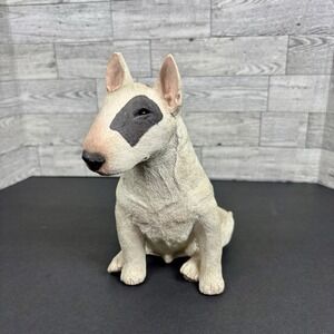 Sandra Brue Sandicast Bull Terrier Brin Sitting No Box 8.5" Tall 195 Signed